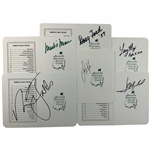 OMeara, Faldo, Ford, Mize, Lyle & Olazabal Signed ANGC Scorecards JSA ALOA