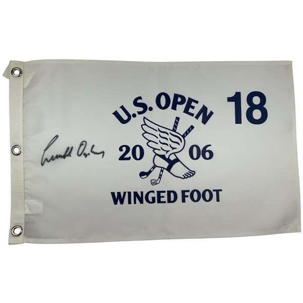 Geoff Ogilvy Signed 2006 U.S. Open at Winged Foot Flag JSA ALOA