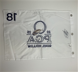 Rickie Fowler Signed 2025 PGA Championship Quail Hollow Flag JSA ALOA
