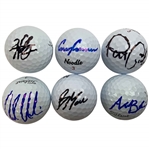 Hideki Matsuyama, Patrick Cantlay and Four Others Signed Golf Balls JSA ALOA