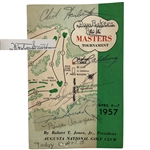 Horton Smith, Arnold Palmer, RU Sam Snead & Others Signed 1957 Masters Tournament Spectator Guide JSA ALOA