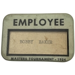 1954 Masters Tournament Employee Identification Badge - Snead Playoff Win over Hogan