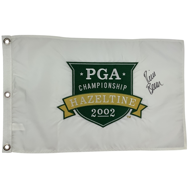 Rich Beem Signed 2002 PGA Championship at Hazeltine Flag JSA ALOA