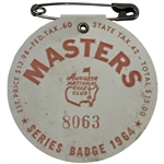 1964 Masters Tournament SERIES Badge #8063 - Arnold Palmer Winner
