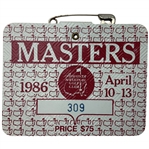 1986 Masters Tournament Series Badge #309 - Jacks Final Masters Win