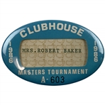 1986 Masters Tournament Clubhouse Access Badge - Jack Nicklaus Win #6