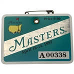 1997 Masters Tournament SERIES Badge #A00338 - Tigers 1st Masters Win