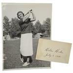 Helen Hicks Autograph Card and Vintage Acme Newspictures Press Photograph JSA ALOA