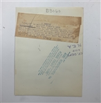 Helen Hicks Autograph Card and Vintage Acme Newspictures Press Photograph JSA ALOA