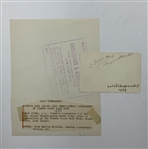 Two 1920s Golf Items Featuring Marion Hollins Original Press Photo and Multi-Signed Autograph Card JSA ALOA