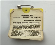 1975 Masters Tournament Series Badge Augusta National Golf Club 23531