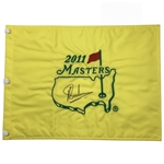Charl Schwartzel Signed 2011 Masters Tournament Embroidered Flag JSA ALOA