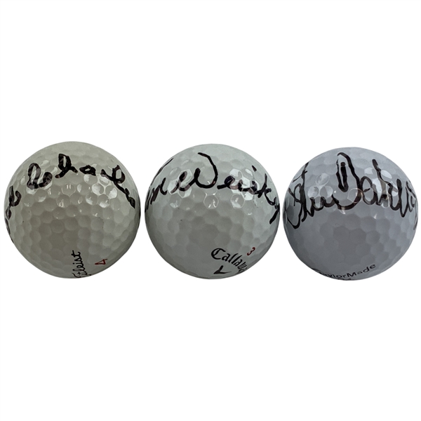 Goalby, Weiskopf & Baker- Finch Signed Golf Balls JSA ALOA