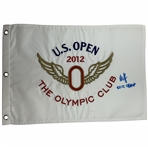 Webb Simpson Signed 2012 U.S. Open Championship at Olympic Club Flag with Champion Inscription JSA ALOA