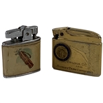 Two Vintage Golf-Themed Pocket Lighters - 1957 Virginia C.C. & a Gabe Lighter