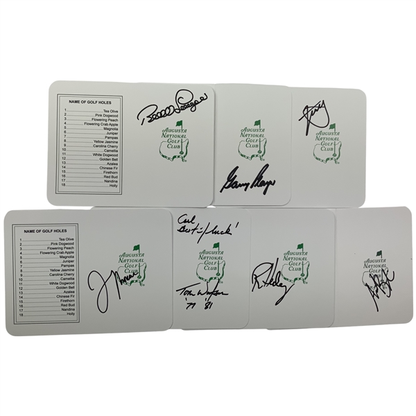 Xander, Thomas, Watson, Player & 3 More Signed ANGC Scorecards JSA ALOA