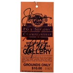 Nicklaus, Player & Floyd Signed 1994 Senior PGA Championship Wednesday Ticket JSA ALOA