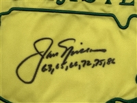Jack Nicklaus Signed Undated Masters Embroidered Flag w/Years Won JSA ALOA