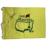 Jose Maria Olazabal Signed 1999 Masters Tournament Embroidered Flag - 1st Dated Flag JSA ALOA