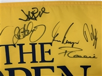 Rory & 19 Champs Signed 150th Open Championship at St. Andrews Flag JSA ALOA