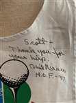Tommy Aaron's American Express Invitational Used Caddie Bib Signed by MLB HOF Phil Neikro w/ Ray Floyd Nameplate JSA ALOA