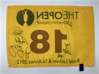 Rory & Six (6) Champs Signed 2012 Open Championship Royal Lytham & St Annes Flag JSA ALOA