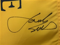 Jordan Spieth Signed 2017 Open Championship at Royal Birkdale Flag JSA ALOA