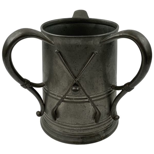 1899 Pewter Three-Handled Brae-Burn Golf Club Trophy 