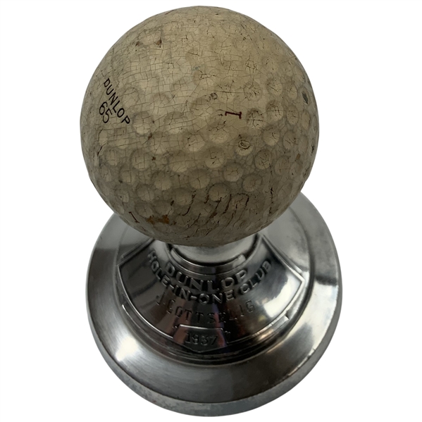 1937 Silver-Plated Dunlop Hole-in-One Club Trophy for J. Gottselig