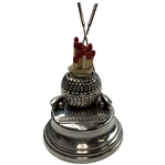 Elegant Sterling 1920’s Desk top Match
Holder w/ Bramble Ball & Long Nose Clubs