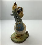 1940’s Donald Duck Solid Plaster Figure w/ Metal Golf Club - Rare
