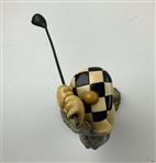 1940’s Donald Duck Solid Plaster Figure w/ Metal Golf Club - Rare