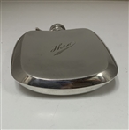 Sterling Silver Flask w/ Finely Detailed Golfer