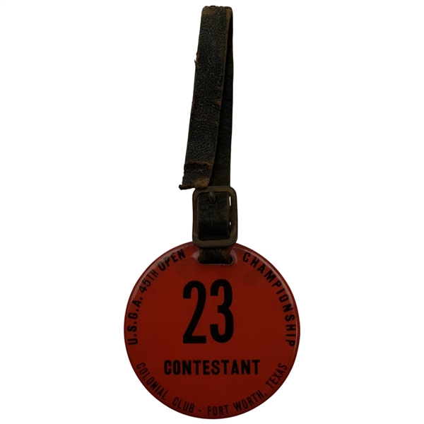 1941 US Open Championship at Colonial Contestant Bag Tag #23
