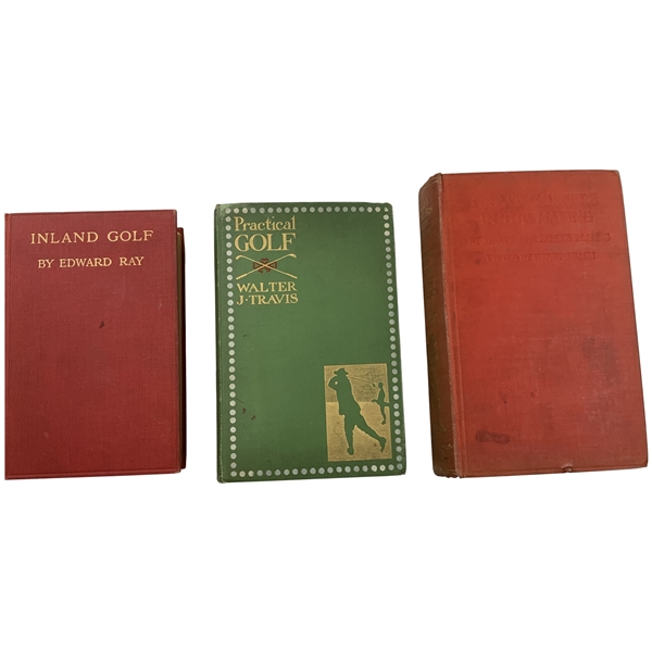 Ray, Travis, and Leach (Ed.). Three Early 20th-Century Golf Books. 1903-1913. First and Early Editions.
