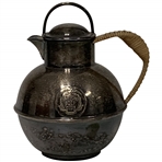 E.G. Webster and Son Silver-Plated Hartford Golf Club Pitcher with Wicker Handle