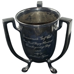 Reed & Barton Silver Plated and Gilt Three Handled Cincinnati Golf Club Trophy Cup 1909