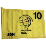 2004 WGC Accenture Match Play Championship Tournament-Used Flown Hole 10 Flag - Tiger Woods 40th PGA Tour Win