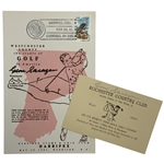 Two Gene Sarazen Signed Golf Ephemera Items from Westchester & Rochester Country Club JSA ALOA