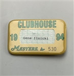 A Trio of Augusta National Golf Club Memorabilia featuring Gene Sarazen Signed Cards and 1994 Masters Clubhouse Badge JSA ALOA