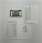 A Trio of Augusta National Golf Club Memorabilia featuring Gene Sarazen Signed Cards and 1994 Masters Clubhouse Badge JSA ALOA