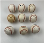 A Collection of Nine (9) Hall of Fame Signed Baseballs JSA ALOA