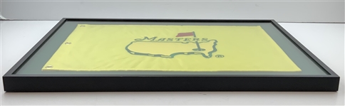 1997 Masters Embroidered Flag w/ Full Embroidered Center Logo - Framed