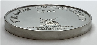 1981 Open Championship Medallion Contestant Gift by Alex Kirkwood and Son in Box