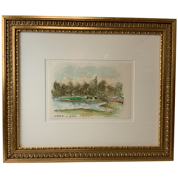 Urbain Huchet Ballenisles C.C. of J.D.M. Framed Color Lithograph 1989