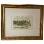 Urbain Huchet Ballenisles C.C. of J.D.M. Framed Color Lithograph 1989