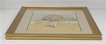 Harry Eliott Framed Color Print of a Comic Golf Scene