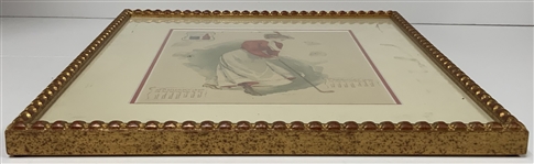 Framed Blue Label Soup & Ketchup Advertising Calendar Print, 1900