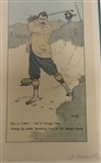 John Hassall Signed Color Lithograph Seven Ages of Golf The Soldier
