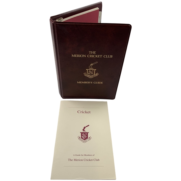 The Merion Cricket Club. Members Guide and Companion Pamphlet. Privately Printed, c. late 20th century.